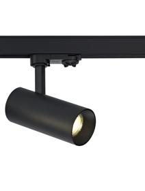 DL350135  Eos T 10 Triac Dimmable, Tridonic 10W 676lm 3000K 36°, Black & Black, Cylinder Track Light, 90° Tilt, 350° R/tion, 3P Adaptor, 5yrs Warranty